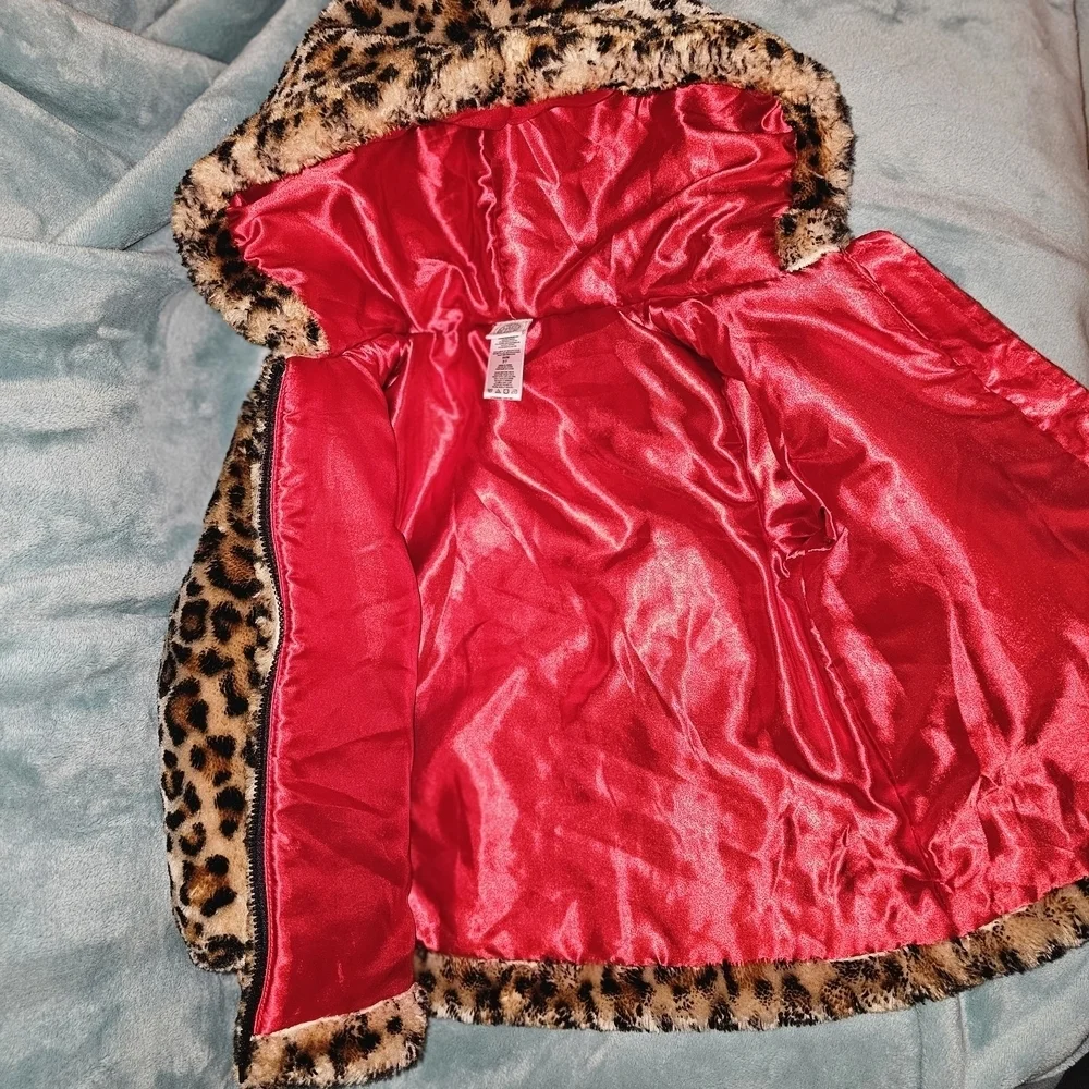 Little Me Leopard Print Pea Coat